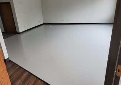 recently installed color guard floor coating system